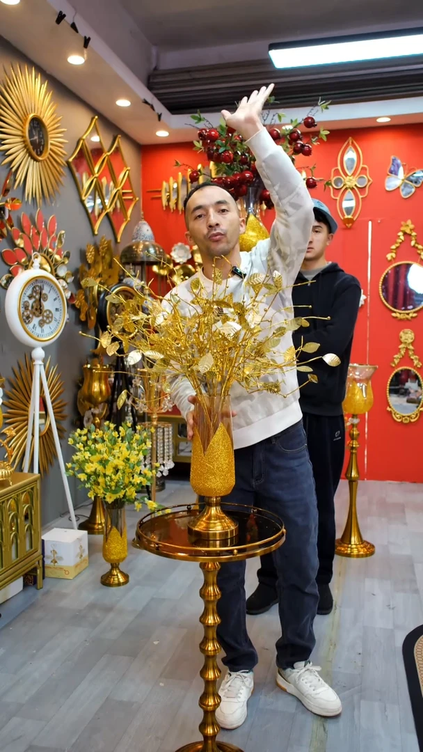 有机玻璃瘦花瓶加金花10个