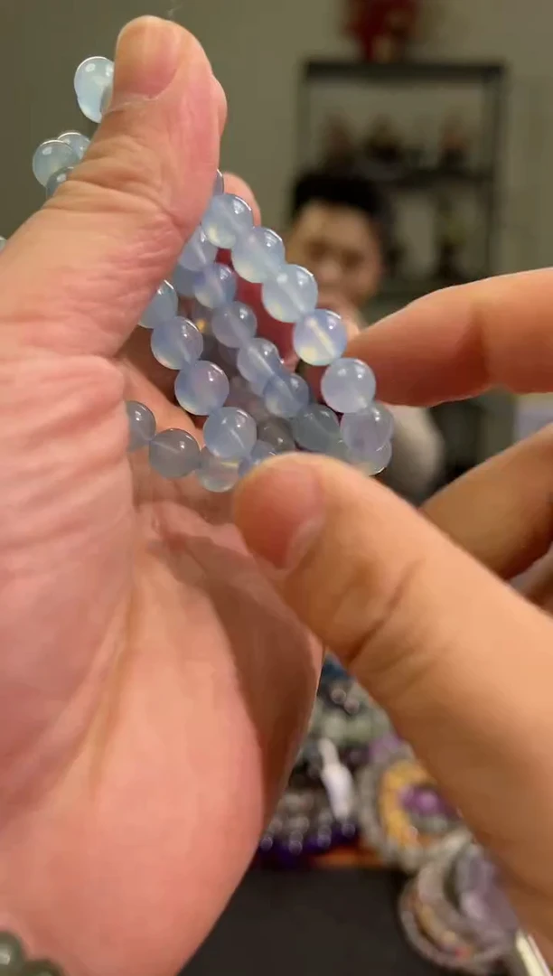 【闪购商品】海蓝宝石手串未镶嵌8mm海蓝宝手串（多样性发其一）