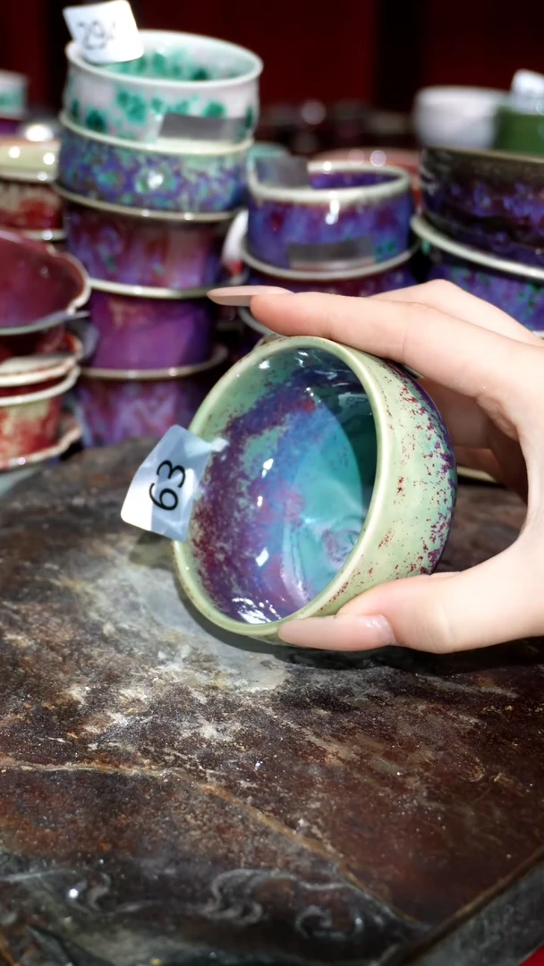摆件精品窑变钧瓷茶器