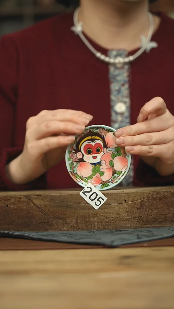 瑄***买设计师手作款 泥古手绘盖置