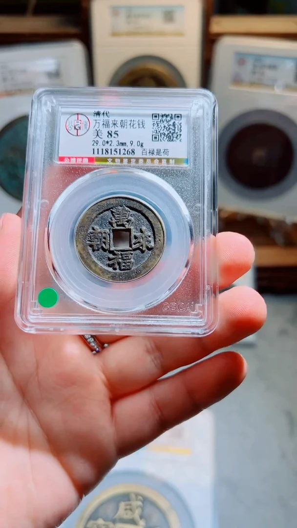 铜万福来朝百禄是荷花钱85