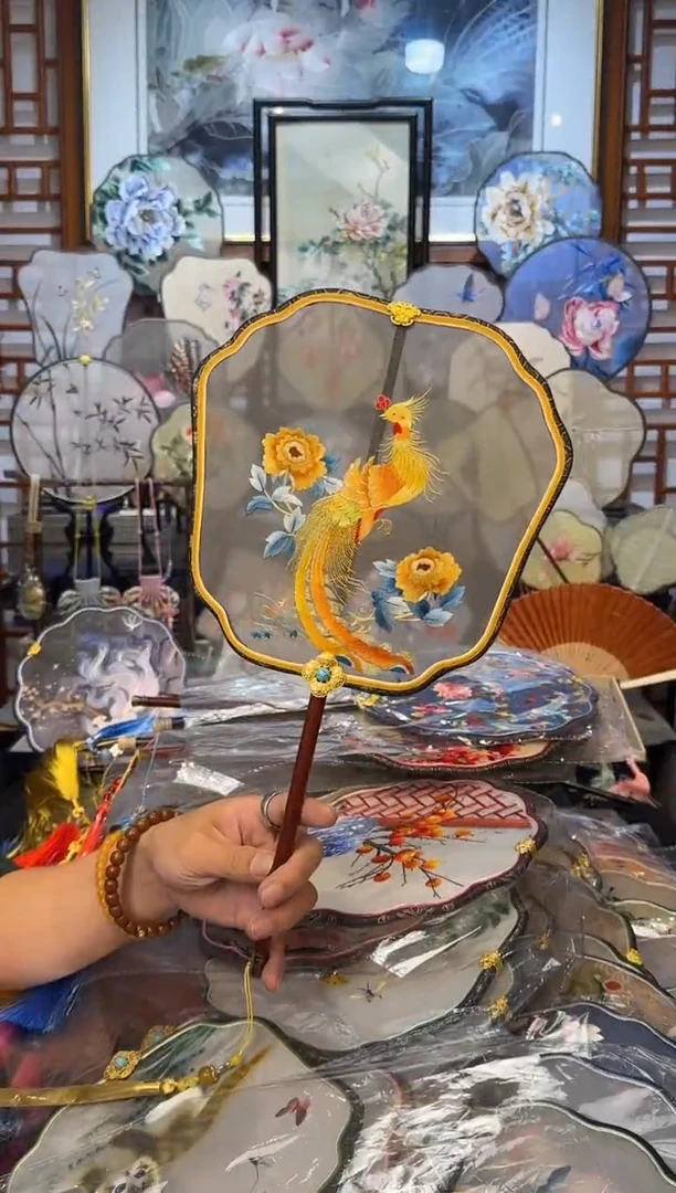扇子纯手工苏绣团扇