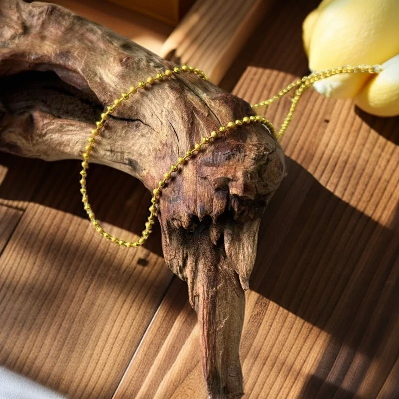 B-3078  古法精工豆豆珠项链 真金工艺+专柜礼盒