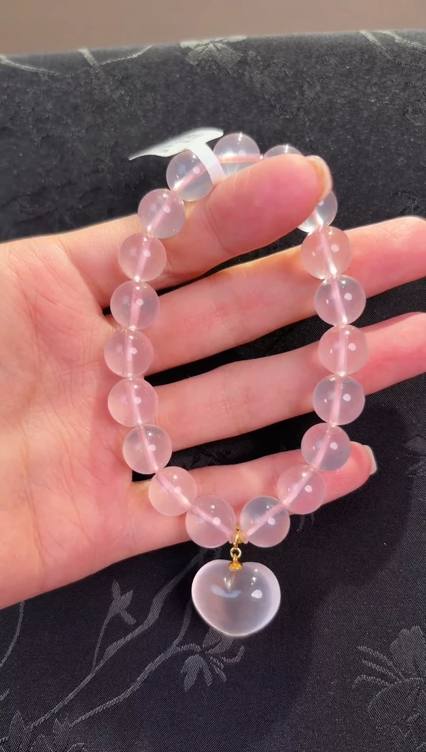 未镶嵌手串水晶粉水晶手串