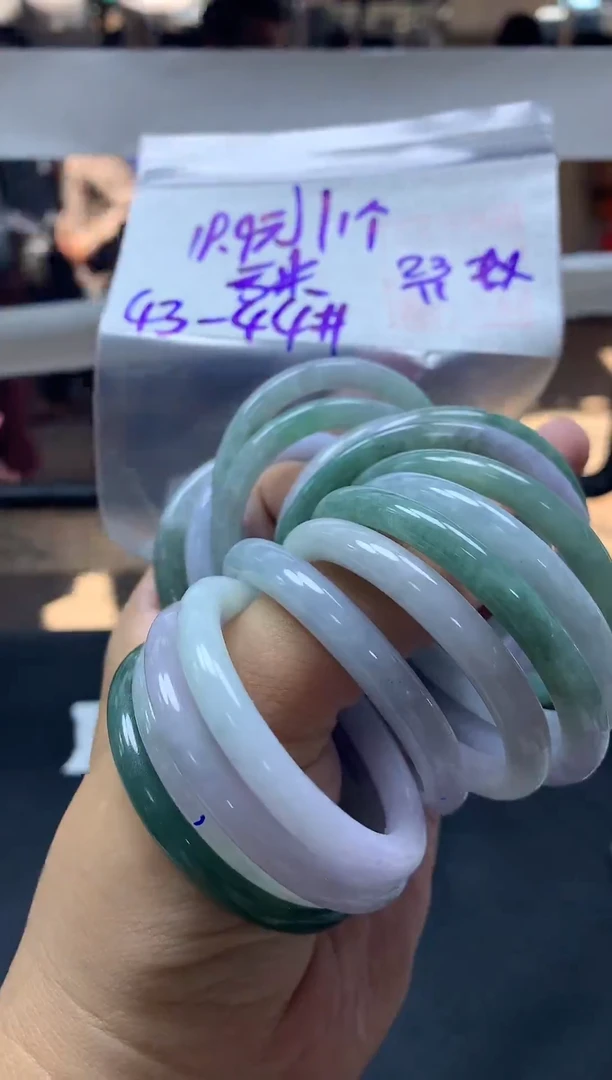 未镶嵌定制翡翠全1宝宝镯43#19.9元多样性拍一发一毛货需抛光
