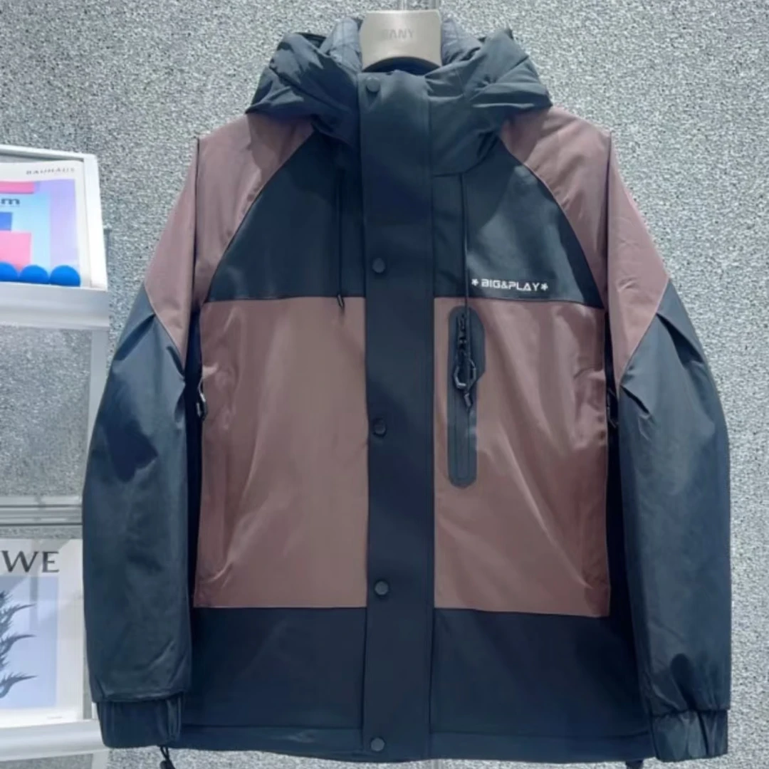 YF1828咖G--【冬至蔷薇之光】情侣加厚羽绒服外套