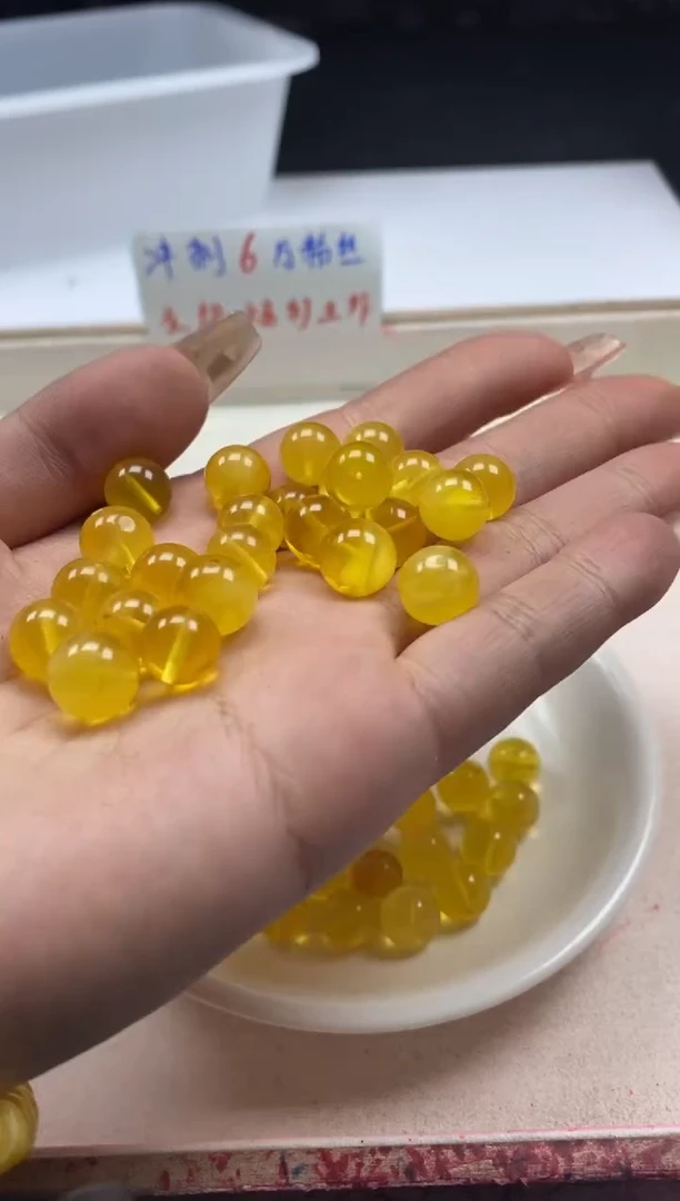 【闪购商品】蜜蜡颈饰未镶嵌w1582蜜蜡一代10mm*1个