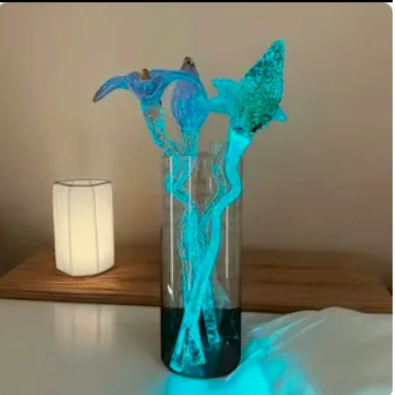 “不含花瓶”手工夜光琉璃百合“百年好合”“合合生金”送礼艾草沙发垫