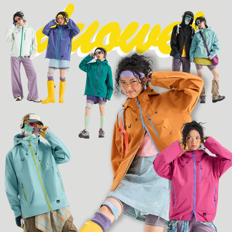 秋季新款男女冲锋衣户外防风防水徒步登山服外套