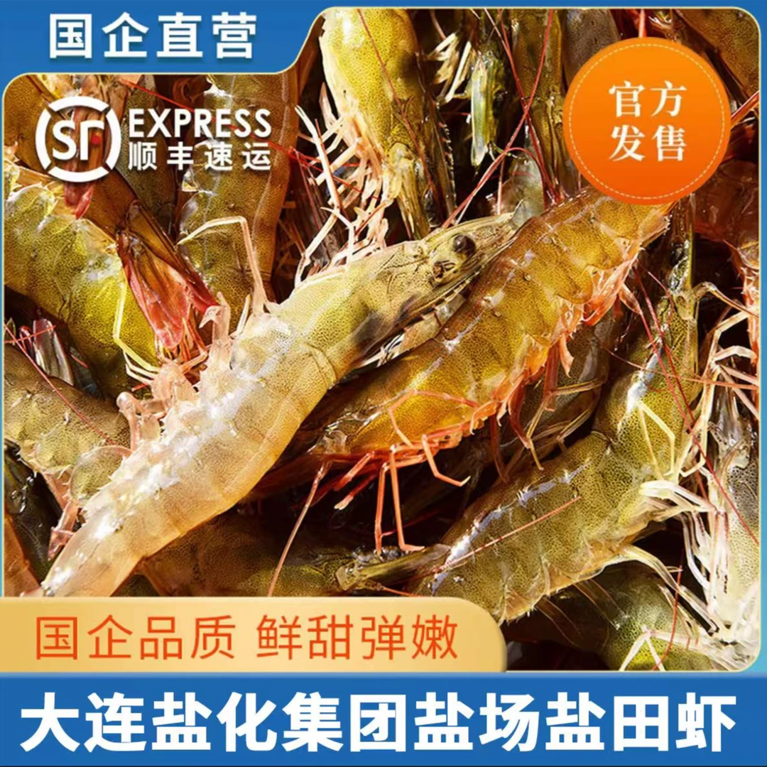 3斤盐田虾大连盐化集团盐场盐田虾放大海鲜