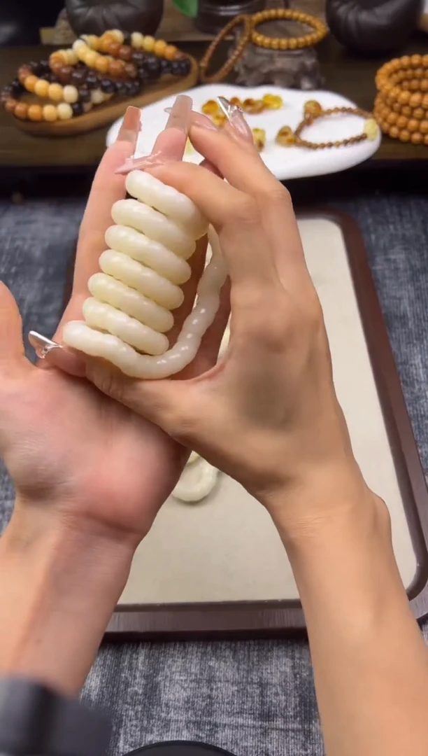 菩提根/象牙果手串卡9白色猪大肠珠108手串