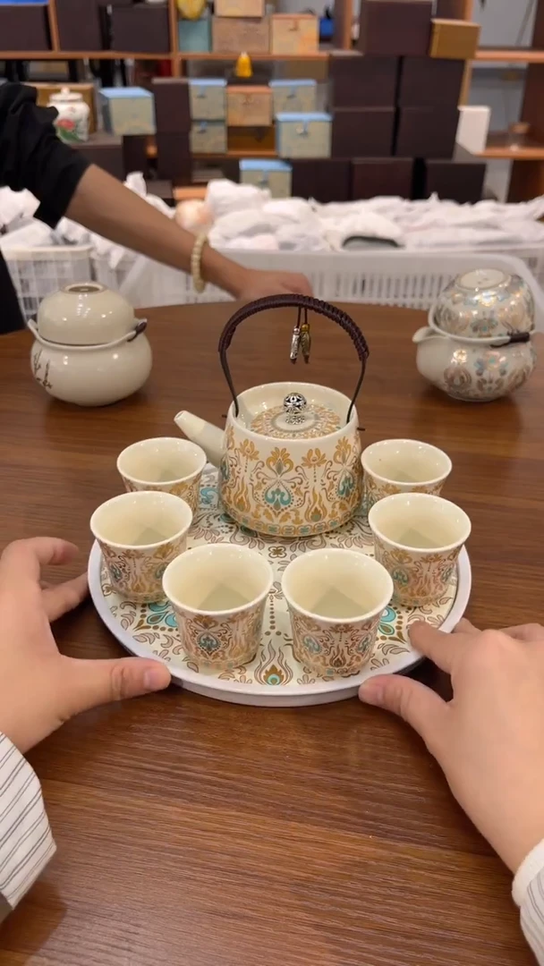 （怡山堂）一壶6杯 送茶盘 陶瓷茶具通用链接@@@@@