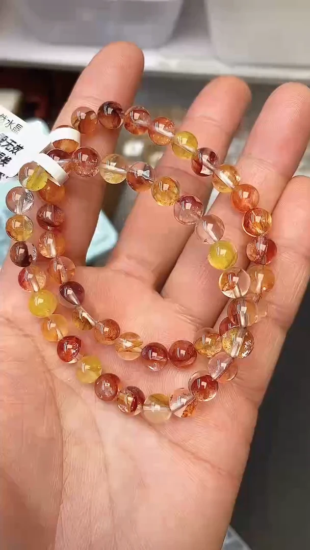 【闪购商品】水晶手链未镶嵌84 锦鲤胶花7mm