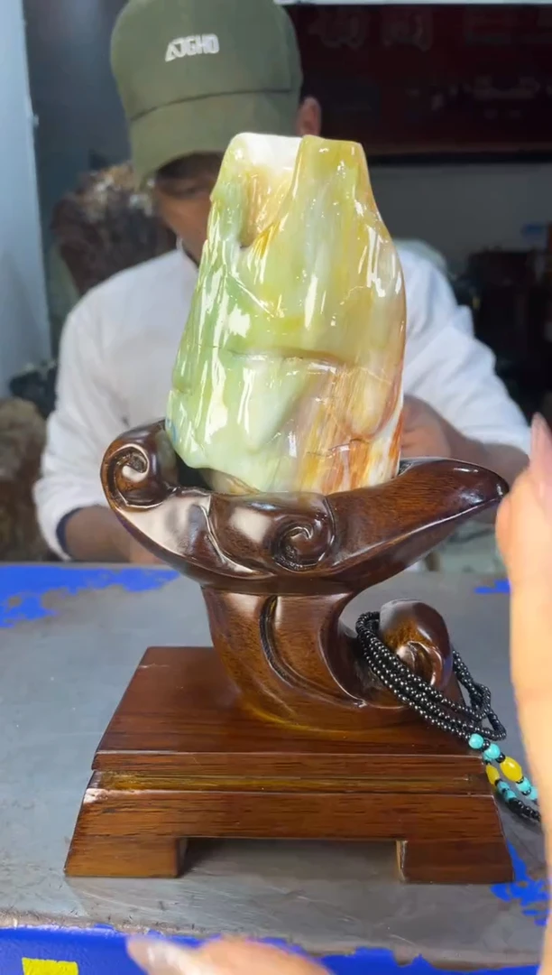 未镶嵌摆件硅化玉14