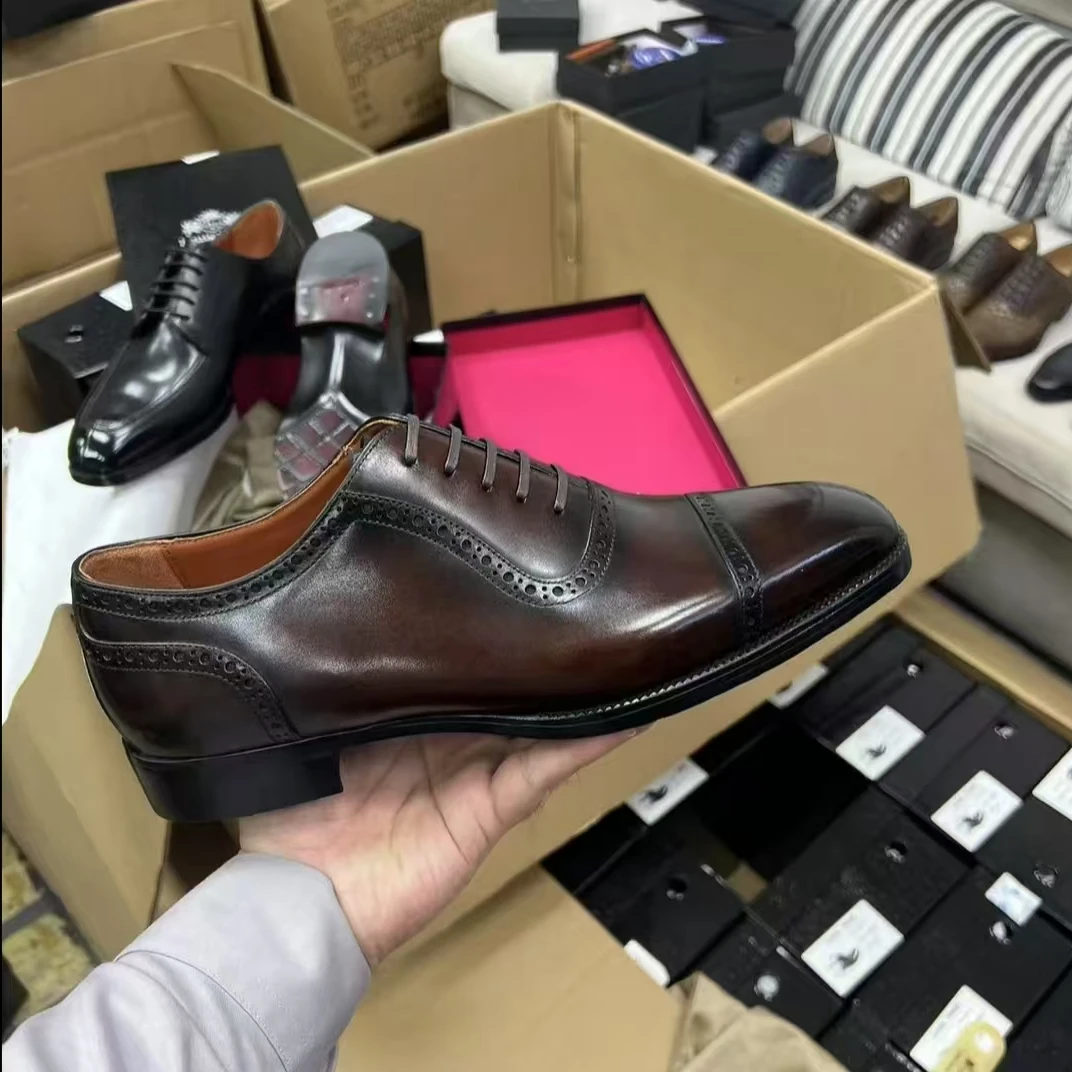 【明选】断码扣号拍9直播间专拍9男士商务正装手工皮鞋