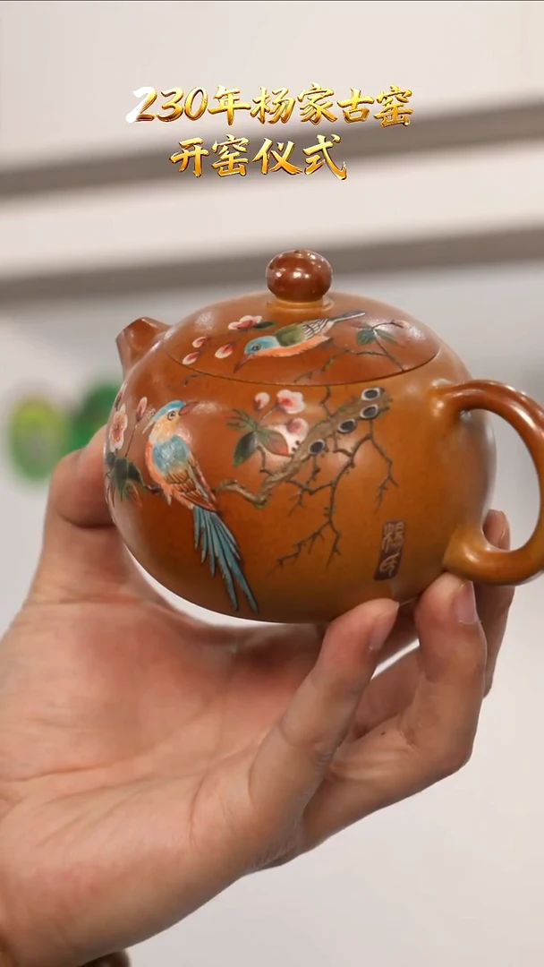 茶壶紫砂YJY61西施红金砂柴烧