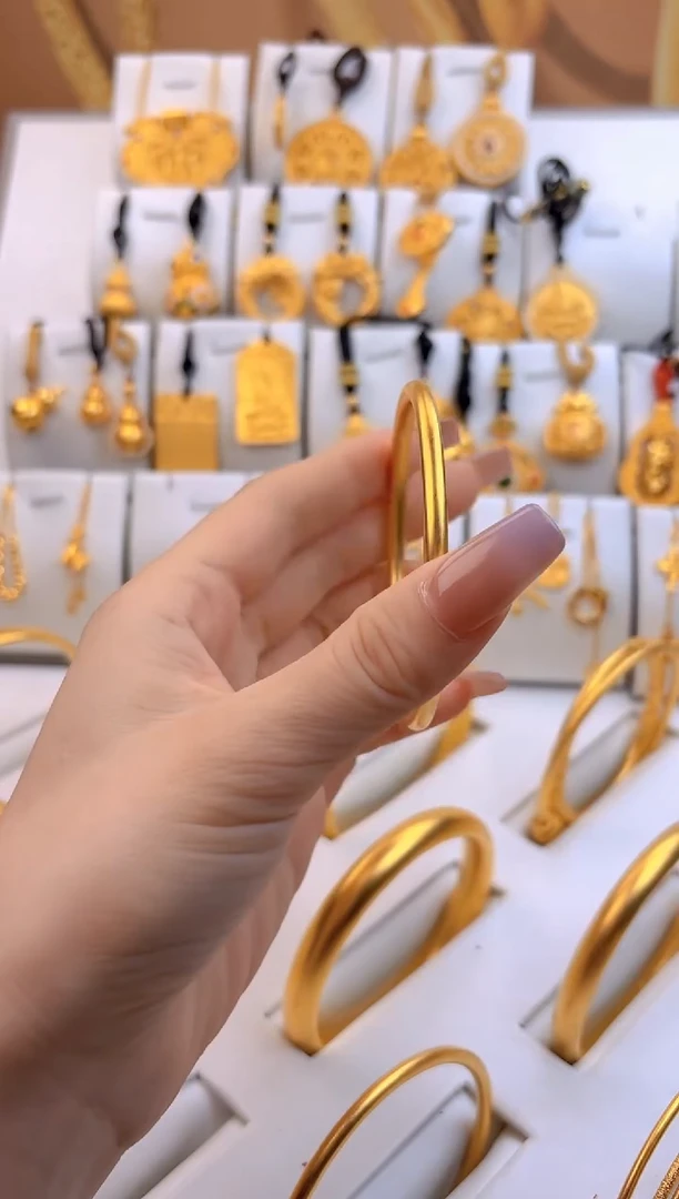 无足银古法素圈手镯 总重29g 外2.3g 58圈口