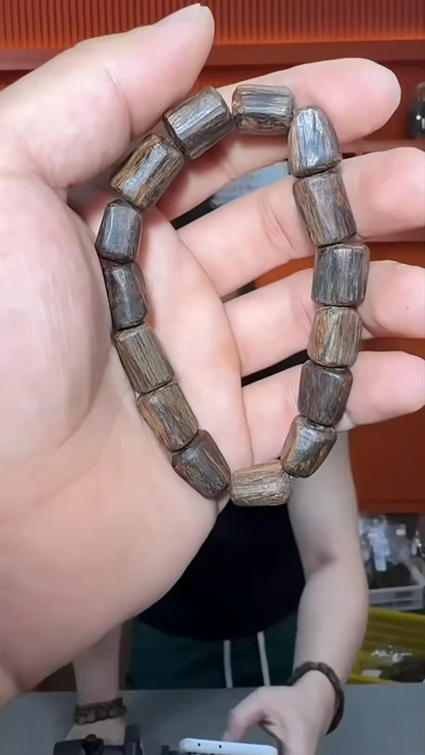 沉香手串43号沉水芽庄绿伽罗18g多样性发一