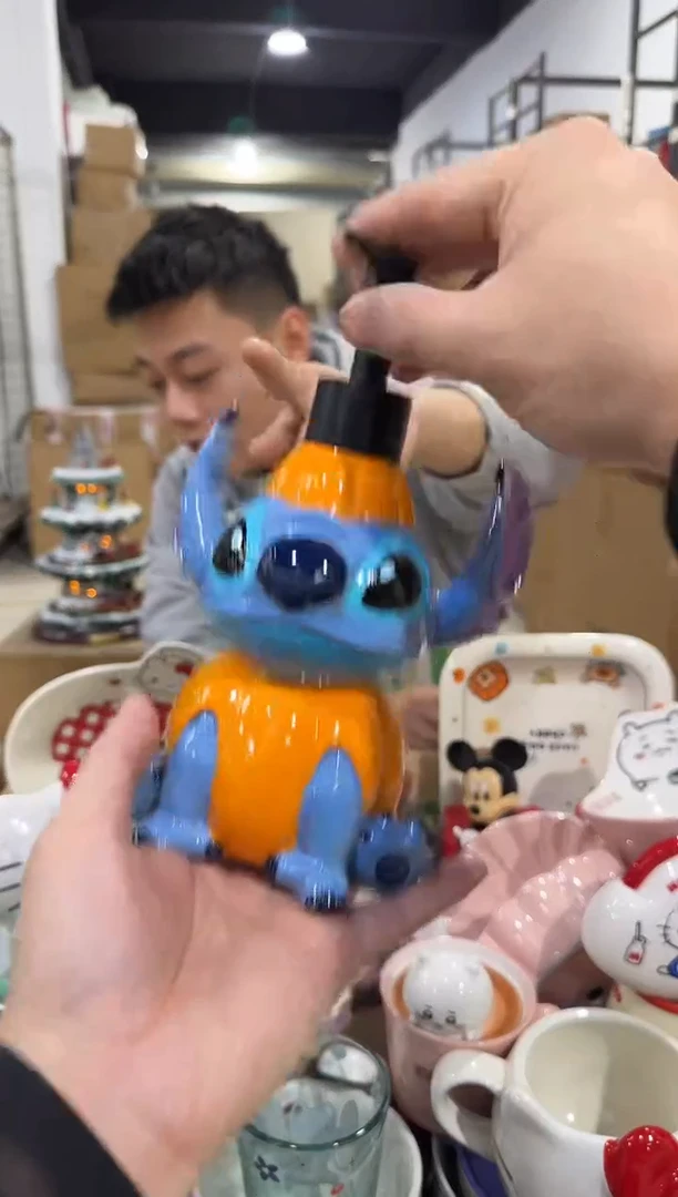 瓷片南瓜史迪仔按压瓶