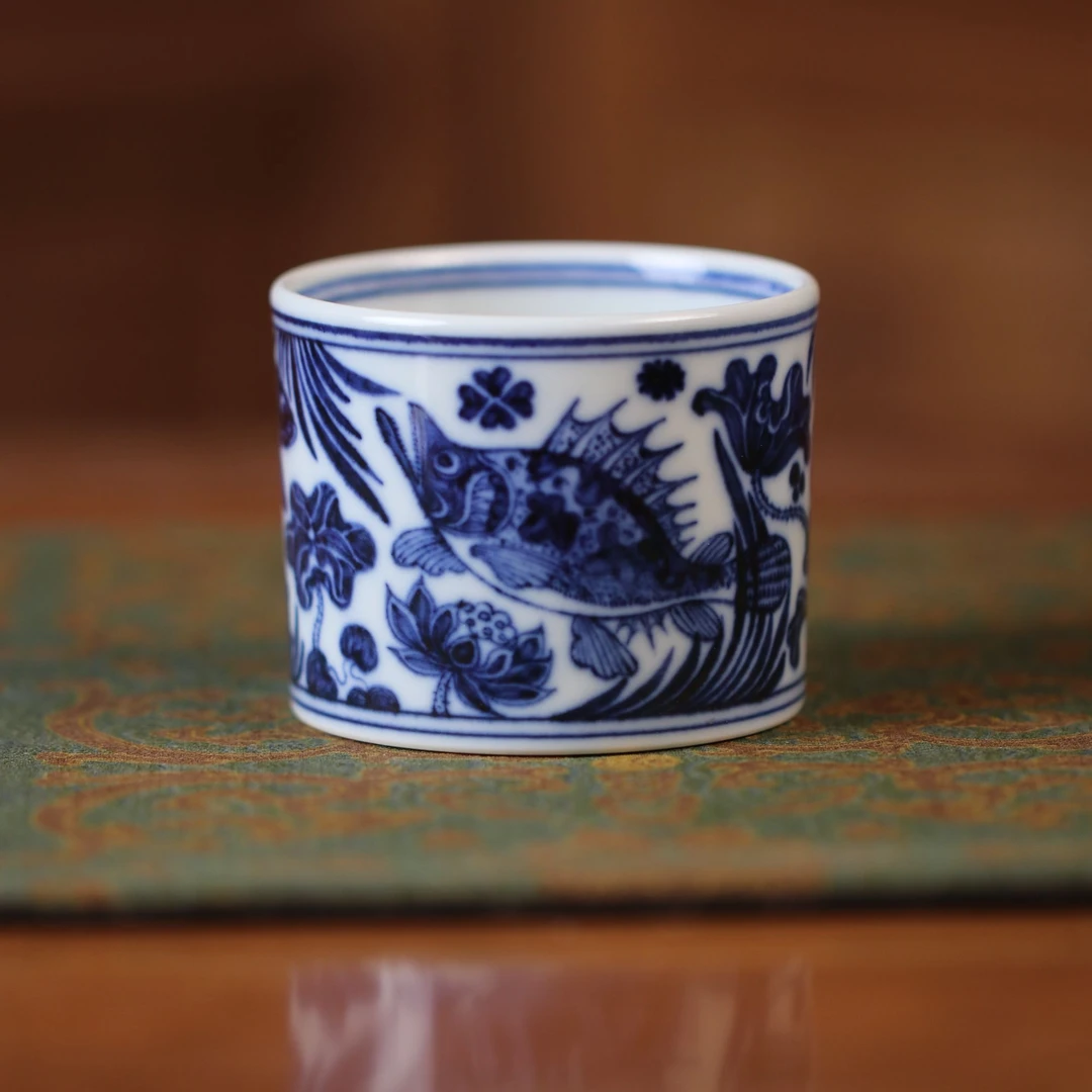 元黛工坊 鱼藻小直口杯(大阪博物馆版）