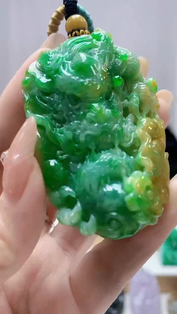 未镶嵌定制翡翠4917DD-毛货挂件121