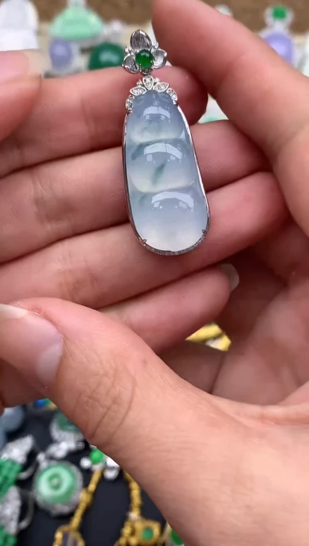 【闪购商品】翡翠吊坠(不含链)18K金镶嵌478-中国好珍宝