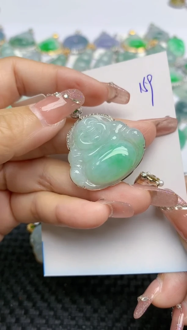 【闪购商品】翡翠颈饰18K金镶嵌天然A货翡翠 159