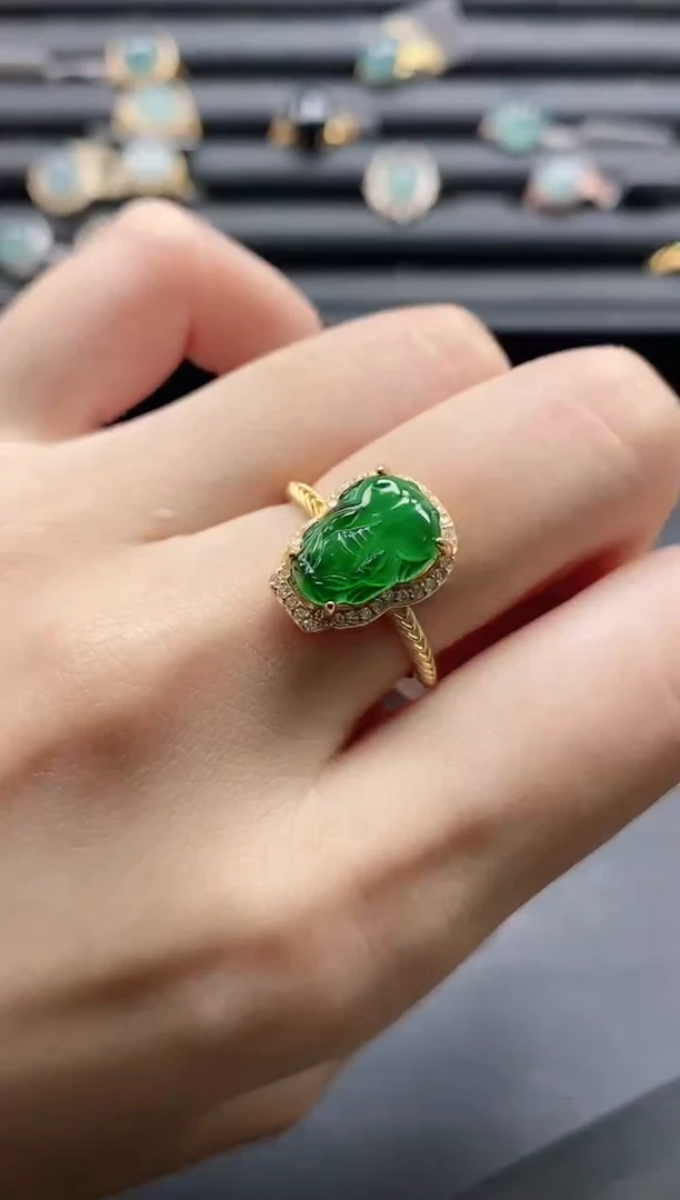 【闪购商品】翡翠戒指银S925镶嵌1111