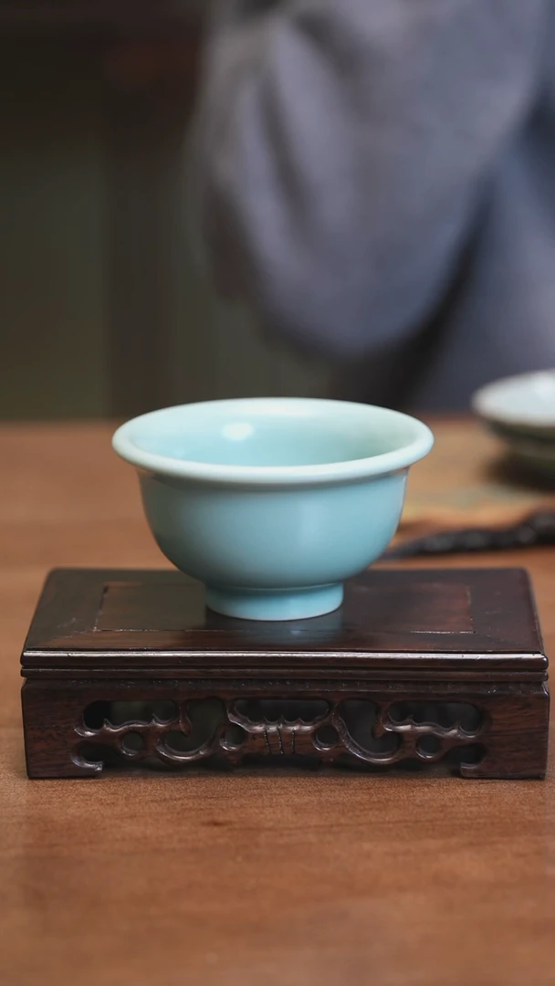 【闪购商品】Y宝丰宋官窑原产地汝瓷压手杯
