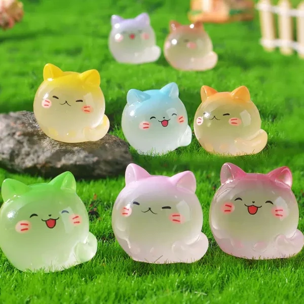 【现场拆袋】可爱夜光小猫摆件