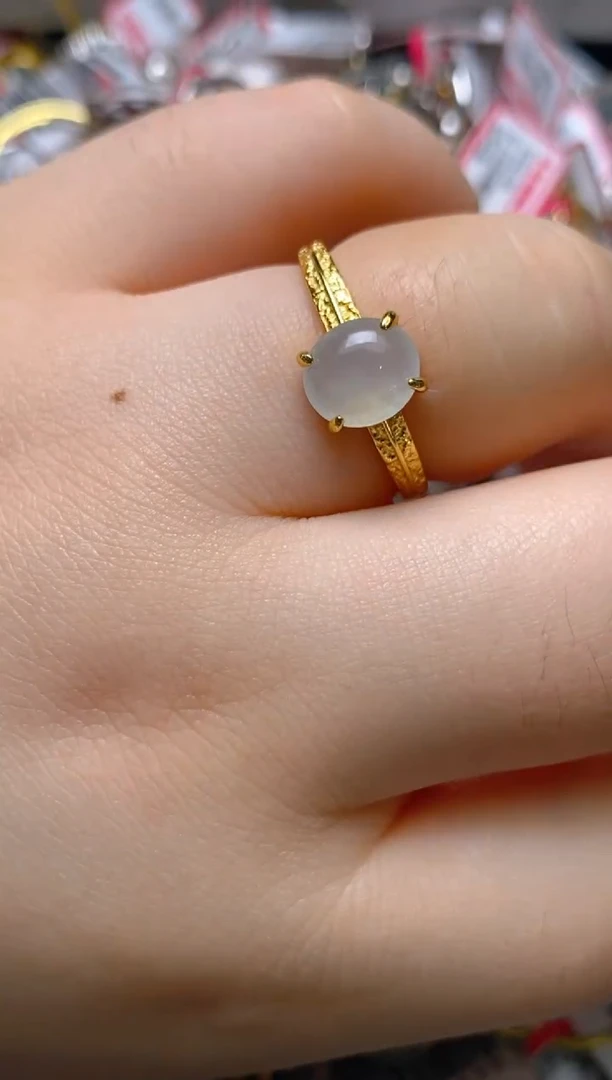 银S925镶嵌戒指翡翠百内无证书