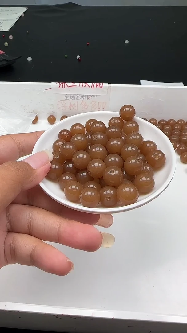 未镶嵌和田玉珠宝半成品糖玉圆珠N294卡12mm散珠10颗 赠线