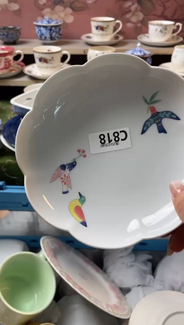 瓷片小*蹬瓷器瓷器C818