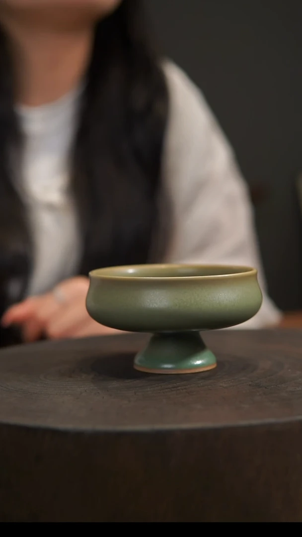 杯子绘**默高足普洱 汝州原产地 原矿老釉