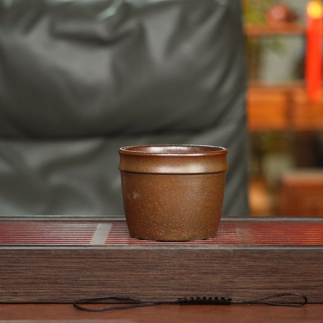 本山段泥柴烧大口主人杯