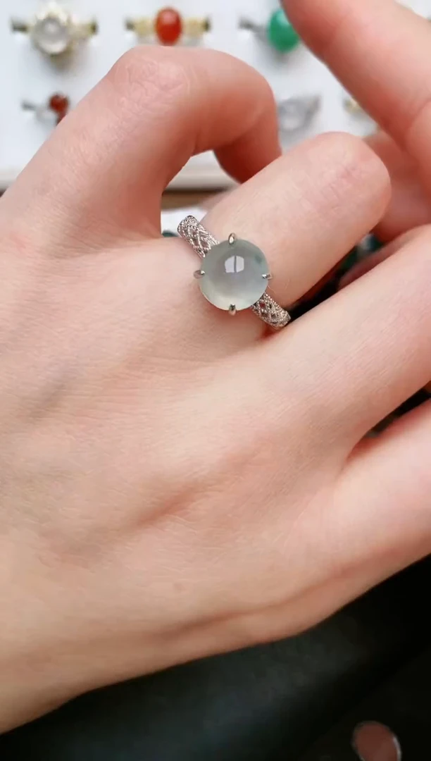 【闪购商品】翡翠戒指银S925镶嵌....