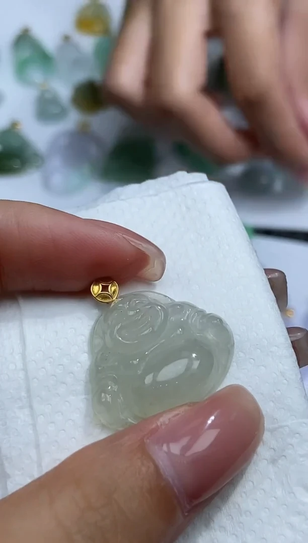 18K金镶嵌定制翡翠天然翡翠A货96