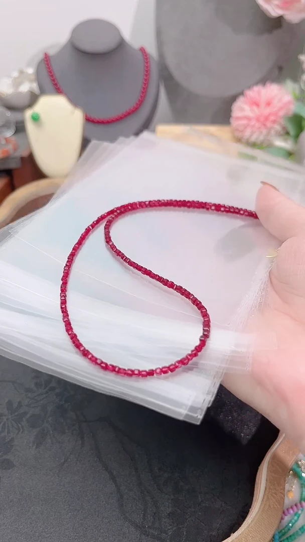 颈饰银S925镶嵌红宝石姨妈99