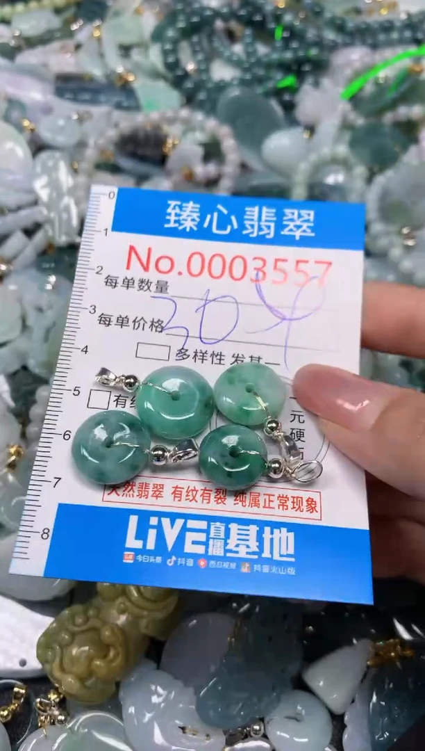 【闪购商品】翡翠颈饰未镶嵌含绳0003557