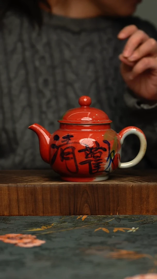 瓷片釉下彩手工手绘同款陶器