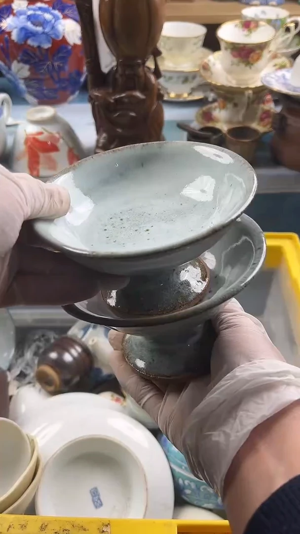 瓷片桃**酱英歌瓷器满28包邮