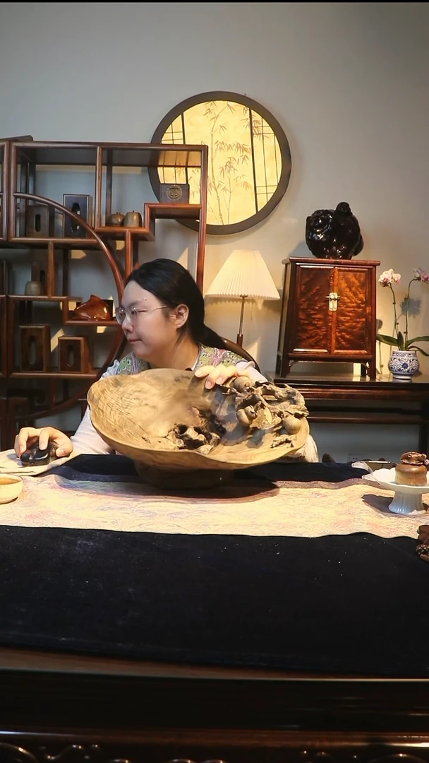 金丝楠阴沉木瘤子果盘