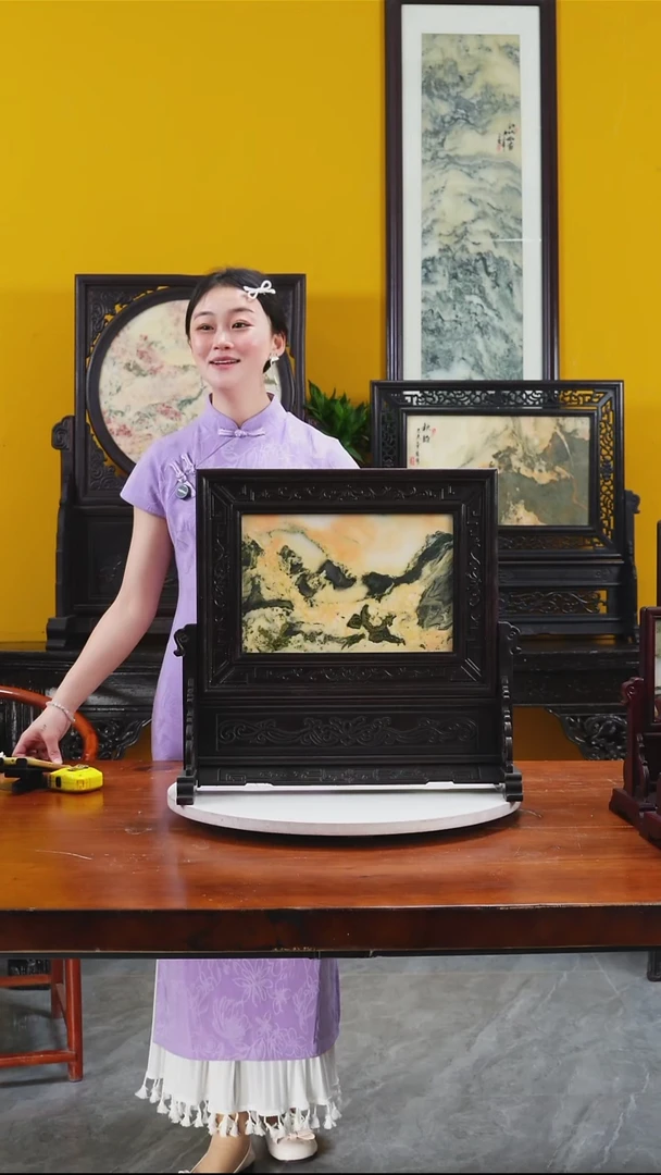 石材天然大理石画摆件