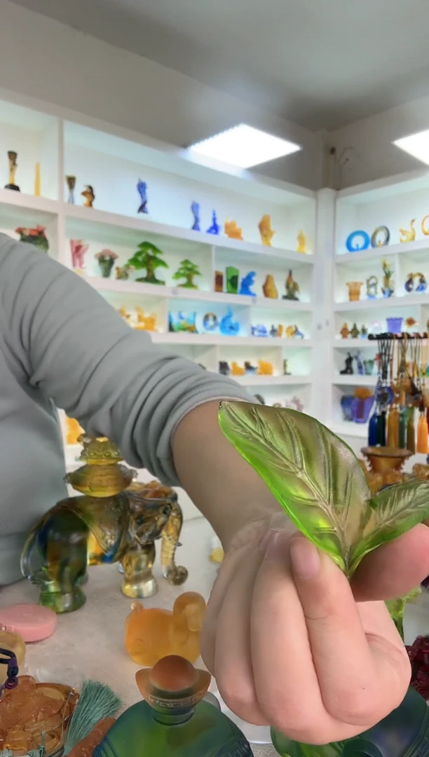 手工艺品琉璃树叶