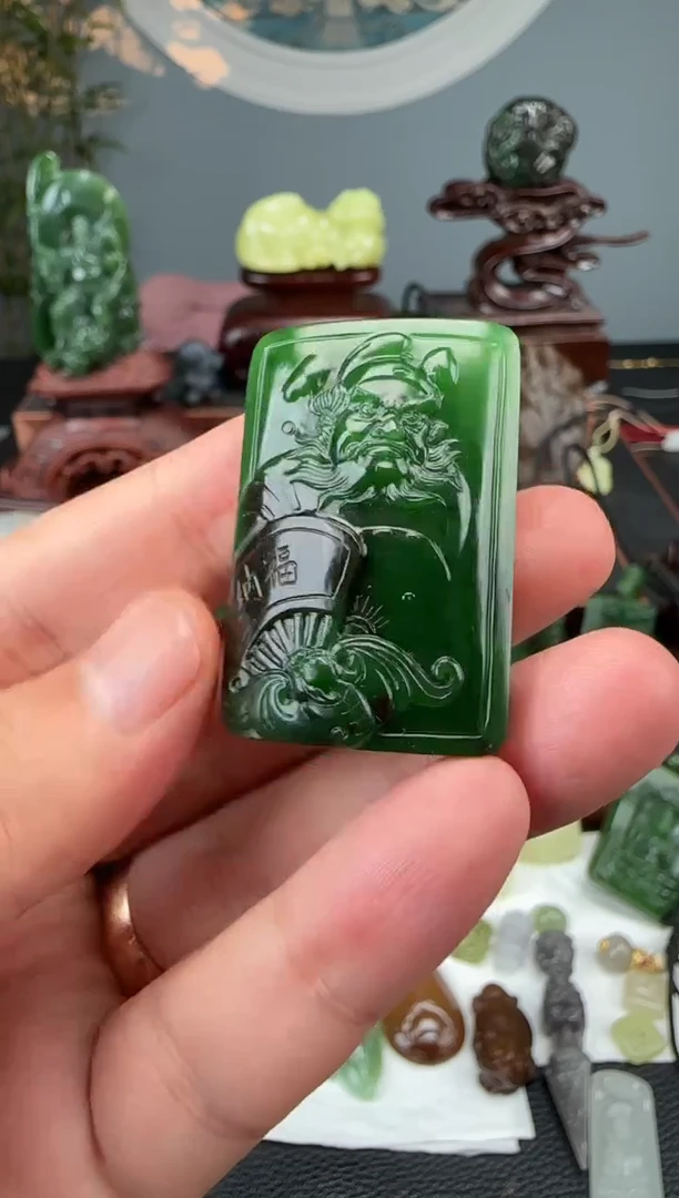 和田玉未镶嵌挂件和田玉