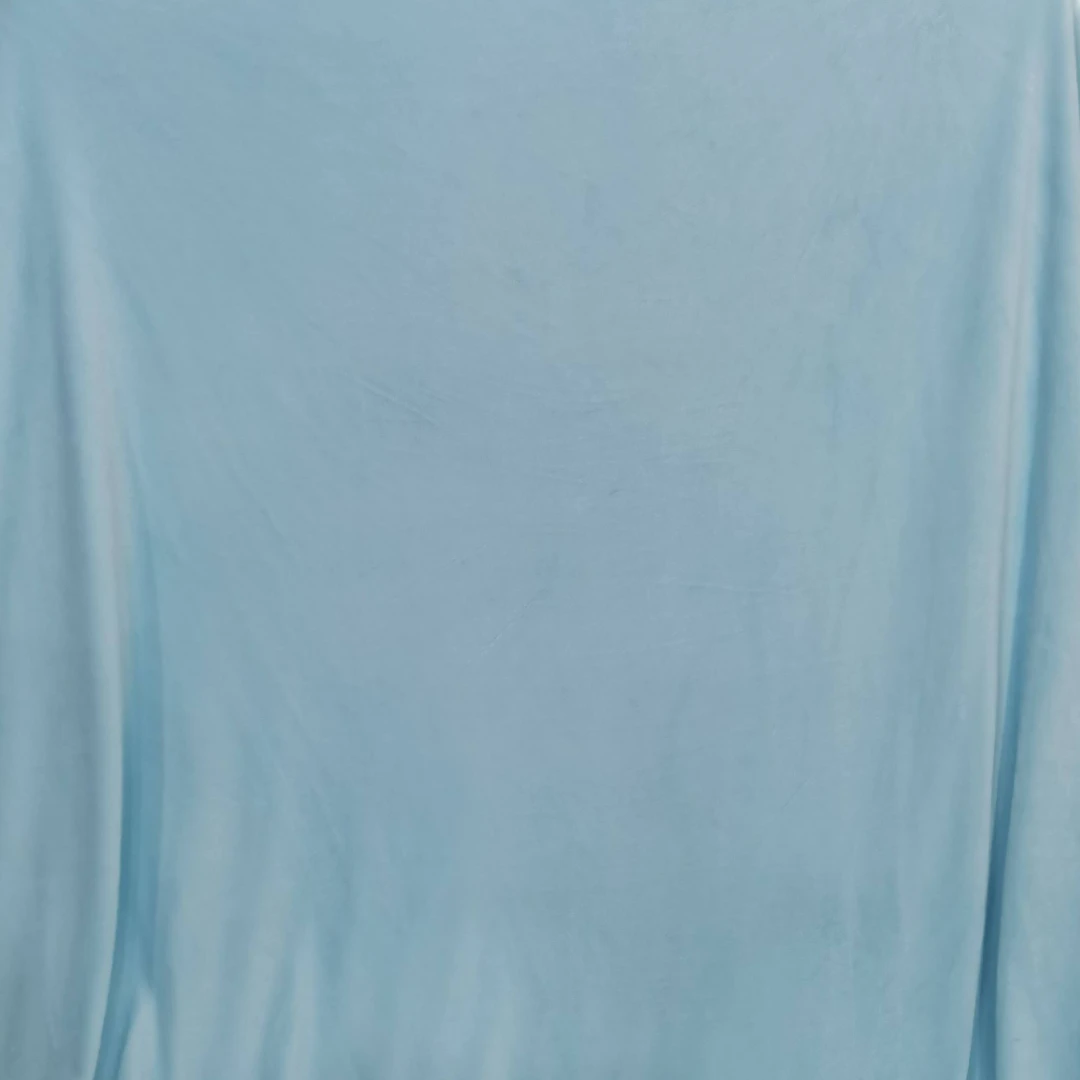 秋冬保暖绒布料～纯色水蓝