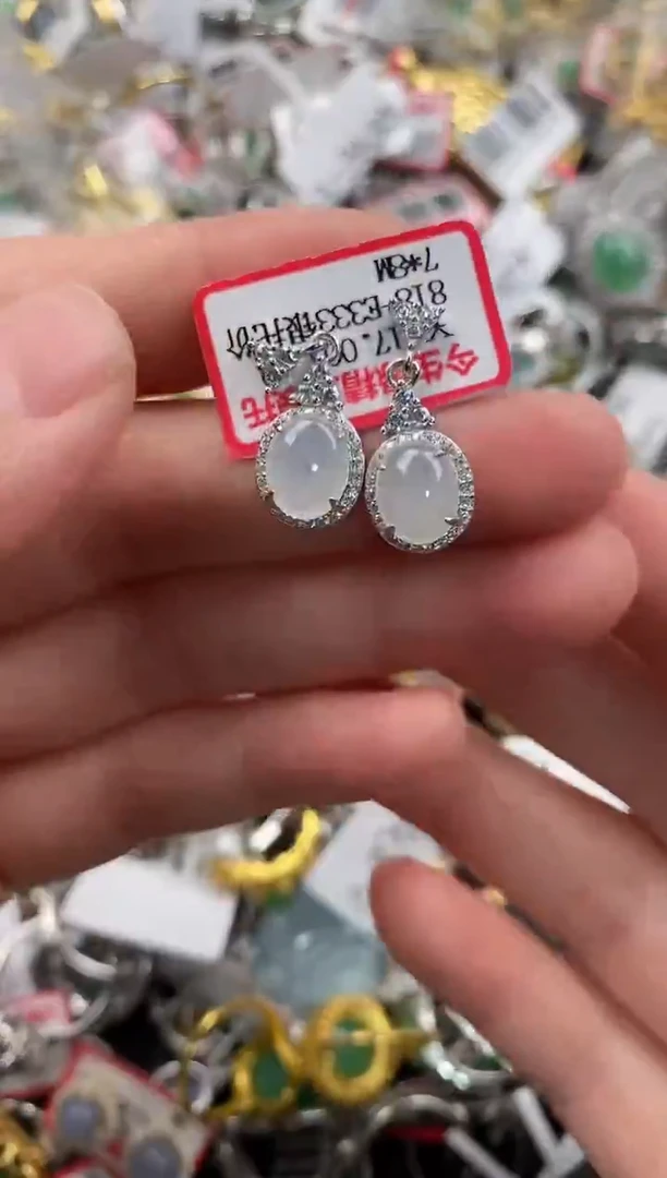 银S925镶嵌戒指翡翠111            6