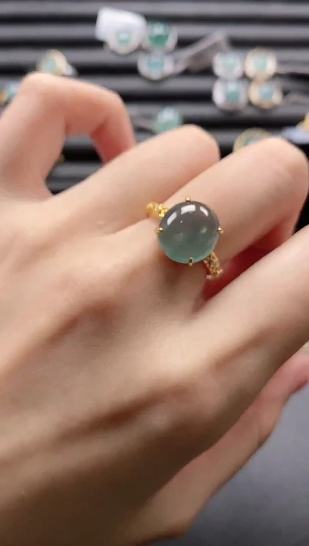 【闪购商品】翡翠戒指银S925镶嵌1111