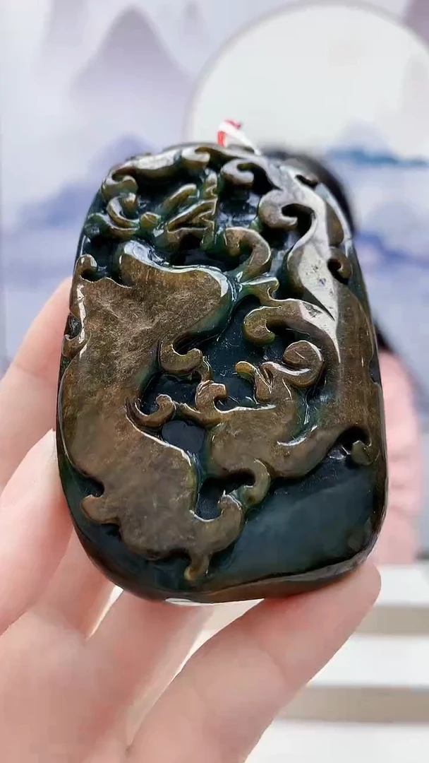 未镶嵌定制翡翠4812ry-毛货挂件63