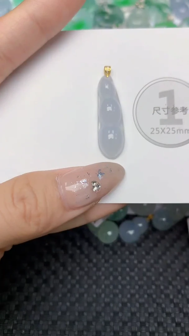 颈饰18K金镶嵌翡翠天然缅甸翡翠a货百元以上9元证书费自理